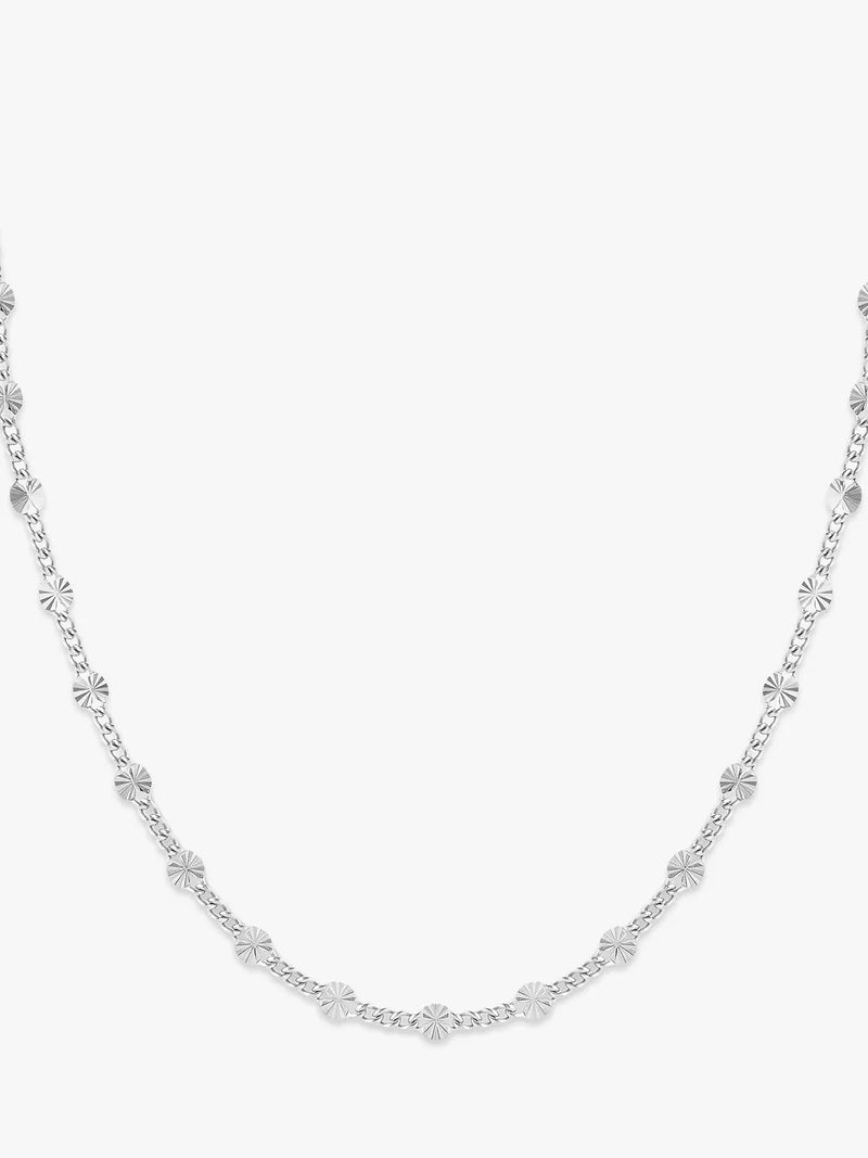 Larnauti diamond cut beaded chain necklace 46cm (British brand)