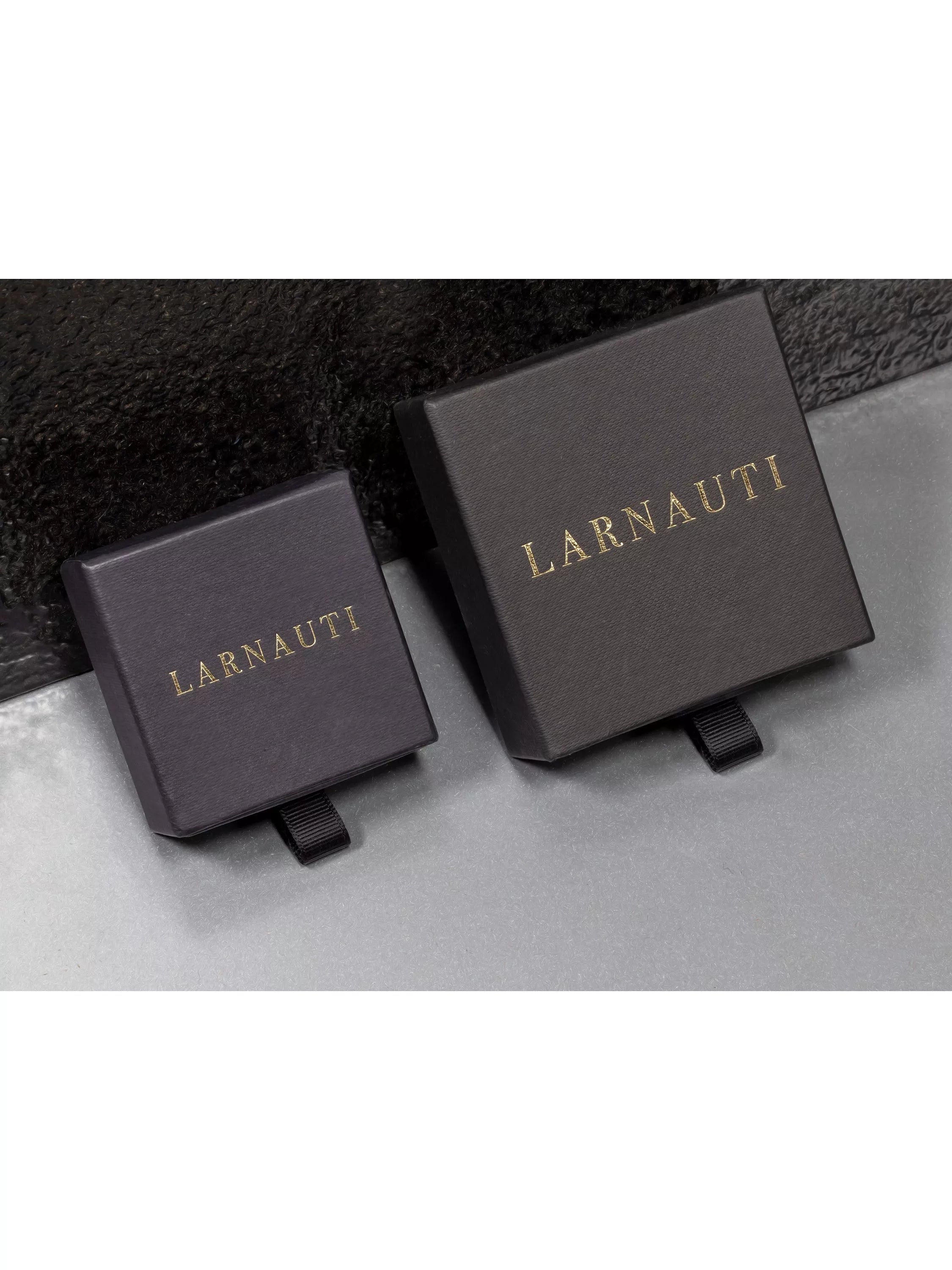 LARNAUTI sunburst hoop earrings gold, imported from the UK