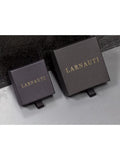 LARNAUTI sunburst hoop earrings gold, imported from the UK