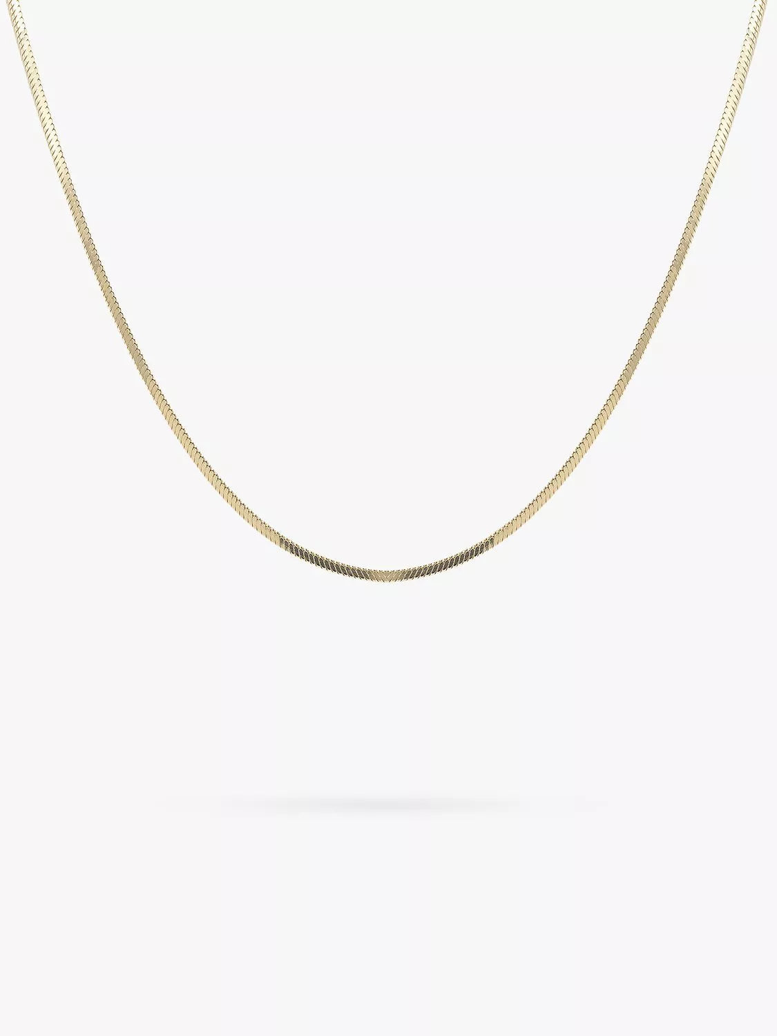 LARNAUTI Herringbone Chain Necklace 41-46cm