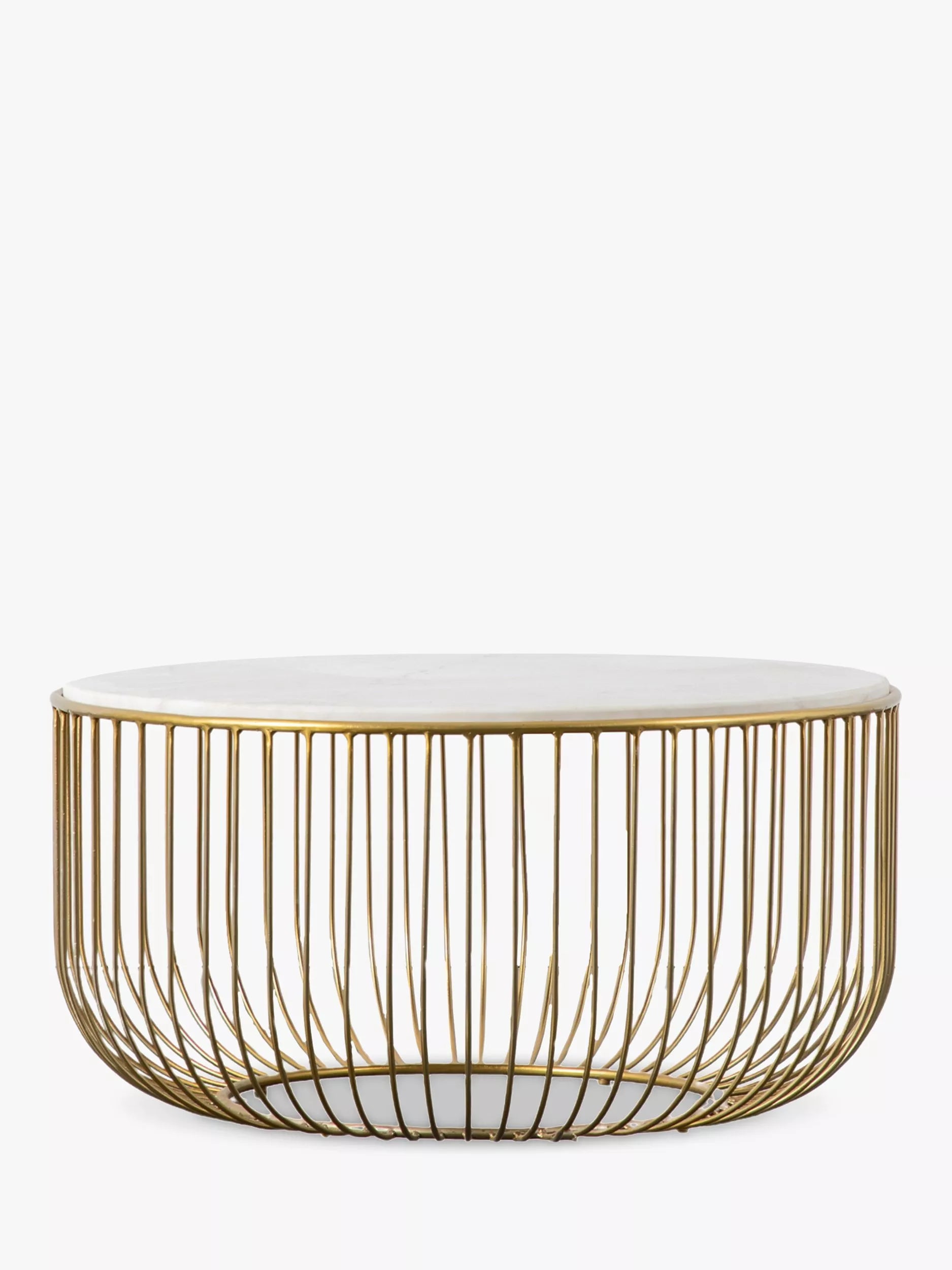 Gallery Direct marble coffee table natural gold round - British product