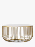 Gallery Direct marble coffee table natural gold round - British product