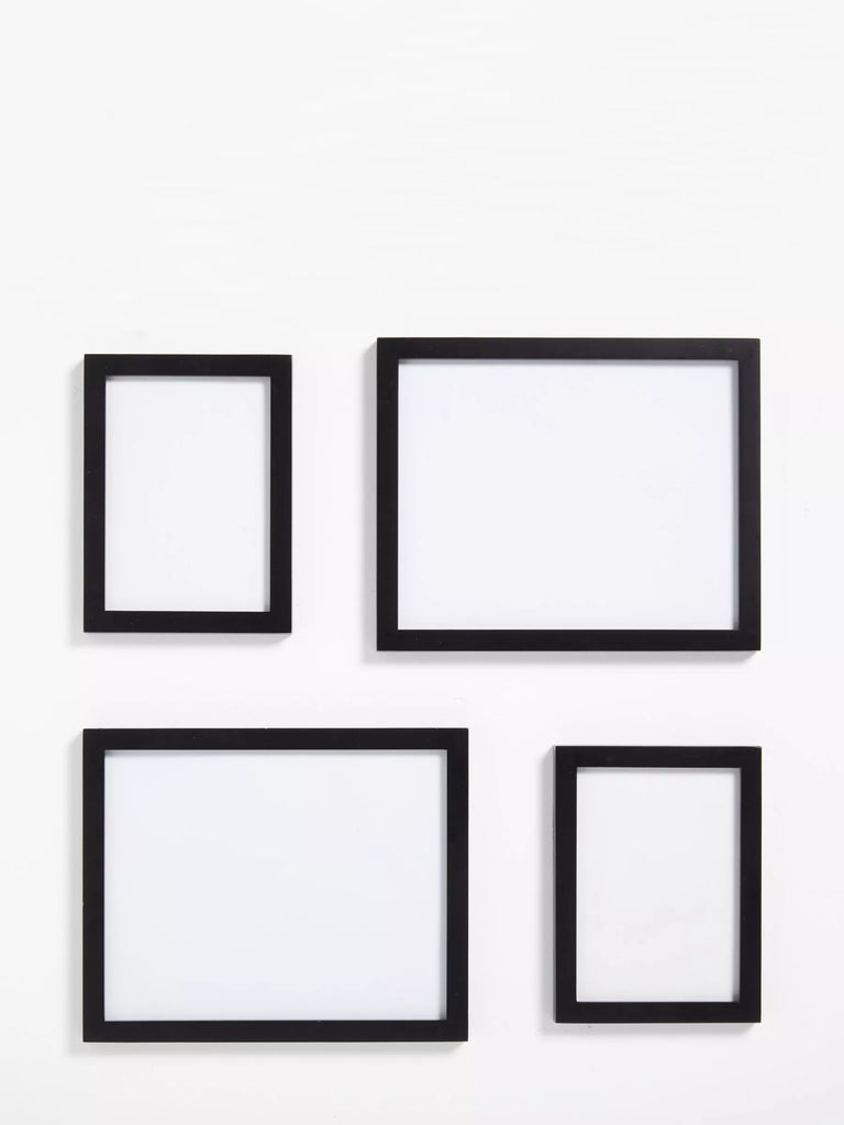 John Lewis ANYDAY Gallery Set Multi-aperture Photo Frames, 4 Photo, Black