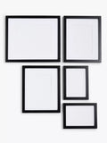 John Lewis Gallery Set Multi-aperture Wood Photo Frames & Mounts, 5 Photo, Black