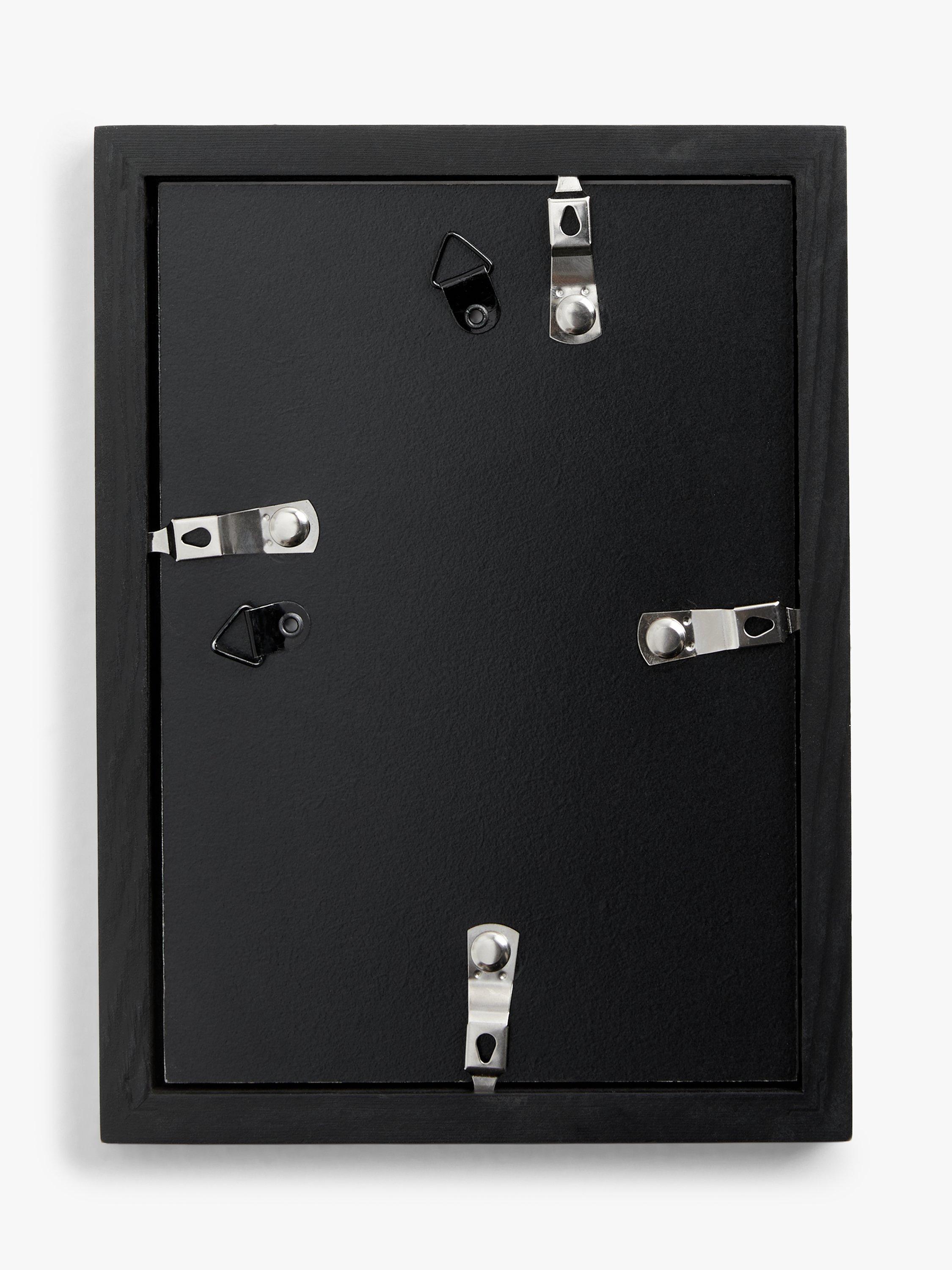 John Lewis multi-aperture wood photo frame set black 5 photo, UK version