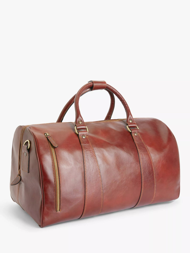 John Lewis large brown leather holdall, UK version