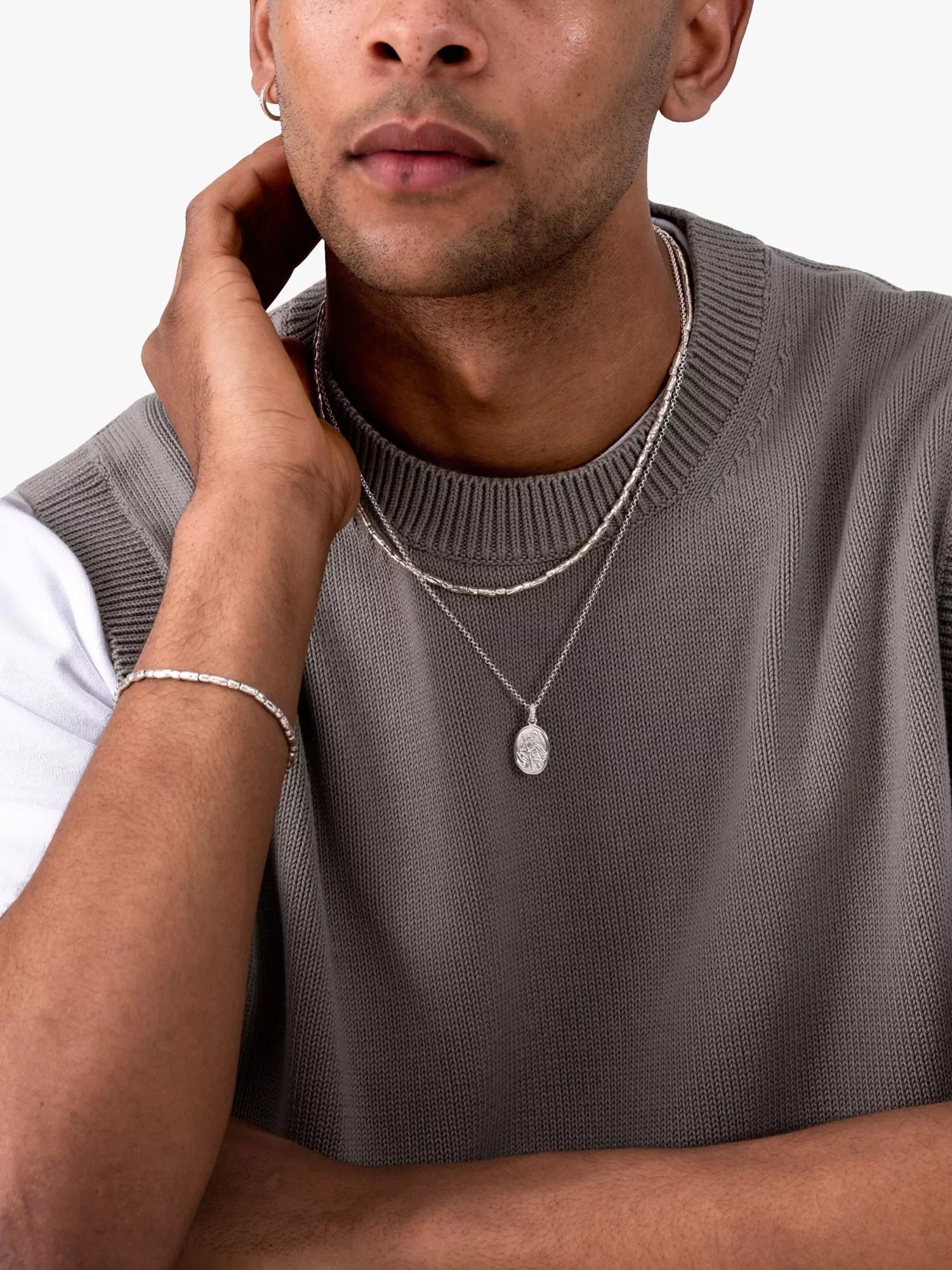 Dower & Hall rice beaded collar necklace 50.8cm - British product