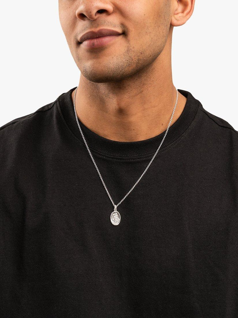 Dower & Hall St. Christopher pendant necklace in sterling silver (British brand)