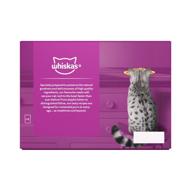 Whiskas 1+ Adult Wet Cat Food Pouches Poultry Feasts   12 x 85g GOODS M&S   