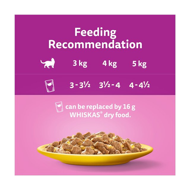 Whiskas 1+ Adult Wet Cat Food Pouches Poultry Feasts   12 x 85g GOODS M&S   