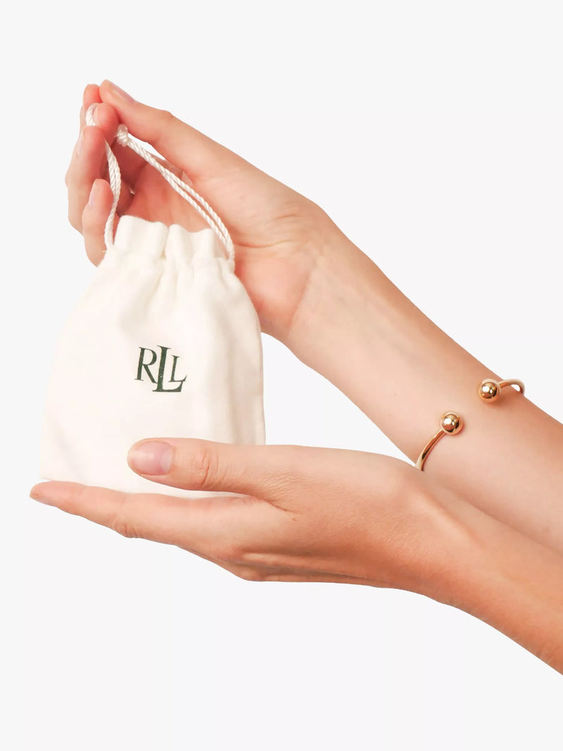 Ralph Lauren two-tone huggie hoop earrings silver gold, imported from the UK