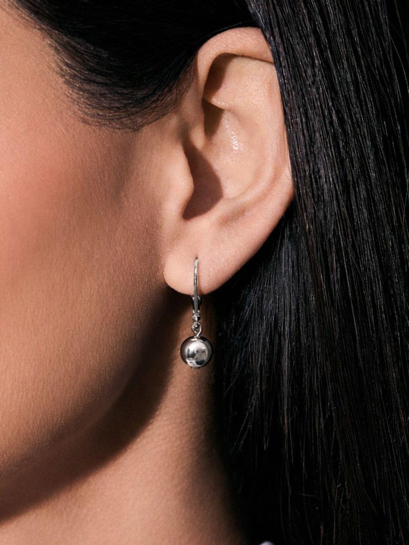 Ralph Lauren ball drop earrings with cubic zirconia stones - British product
