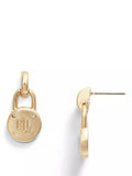 Lauren Ralph Lauren monogram padlock drop earrings 1.9cm, UK version