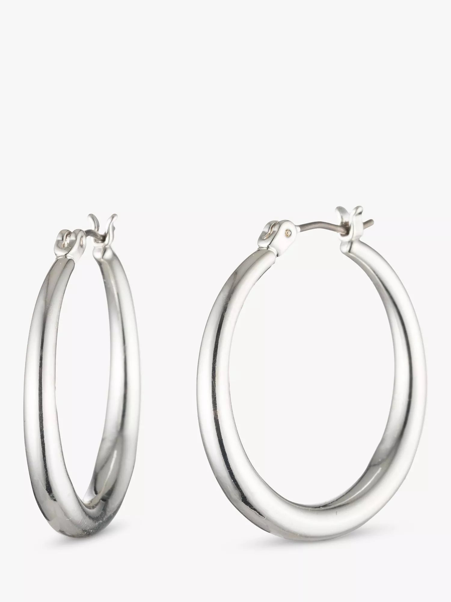 Ralph Lauren Gradual Hoop Earrings silver, imported from the UK