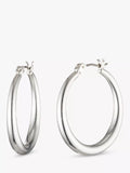 Ralph Lauren Gradual Hoop Earrings silver, imported from the UK