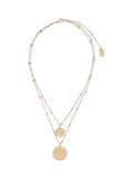 Ralph Lauren layered gold-tone necklace with crest and logo pendant (British brand)