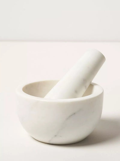 White Marble Pestle and Mortar