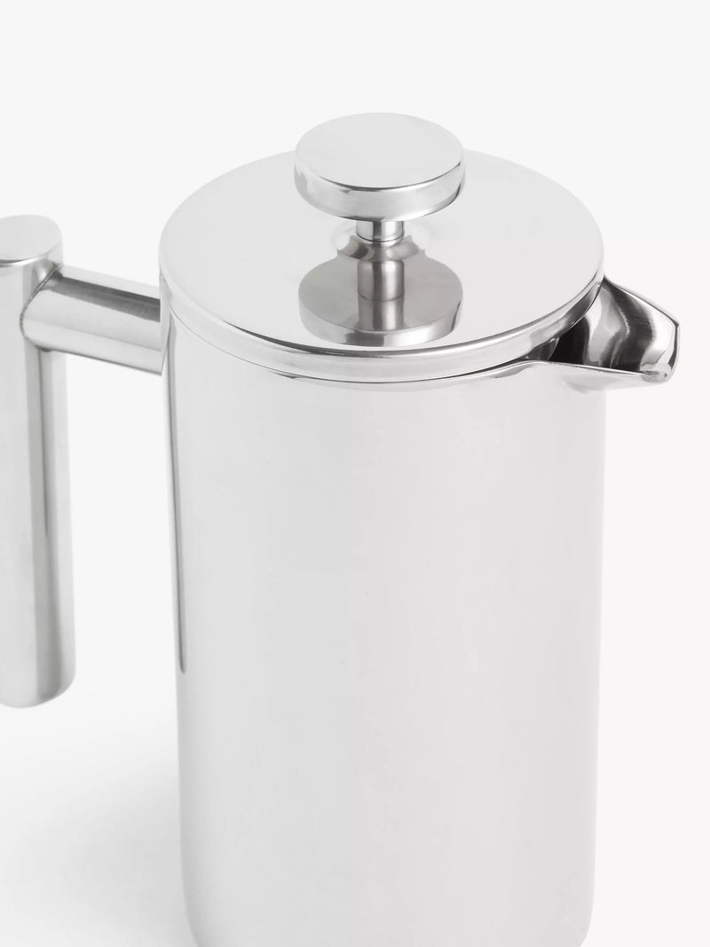 John Lewis Double Wall Coffee Press, Stainless Steel, 6 Cup, 800ml