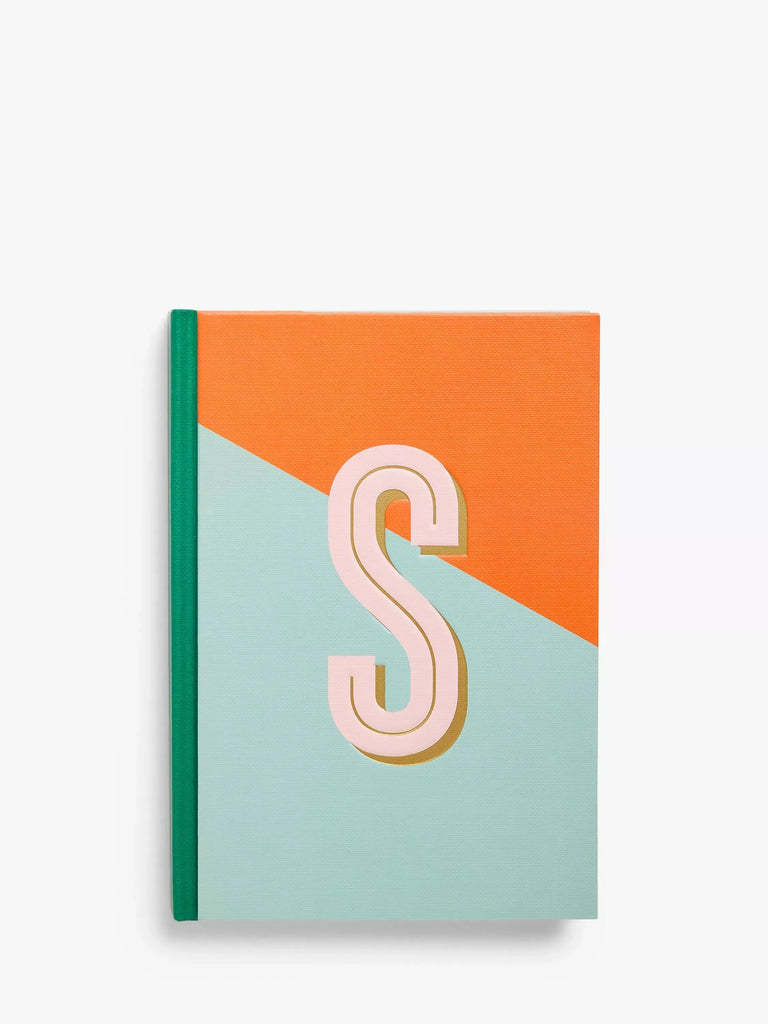 John Lewis A5 Colour Block Initial Notebook