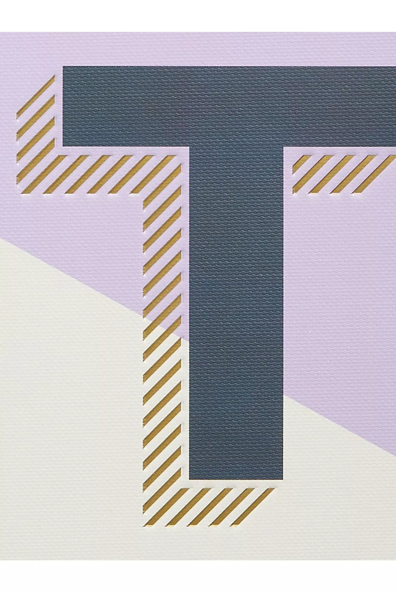 John Lewis A5 Colour Block Initial Notebook - T