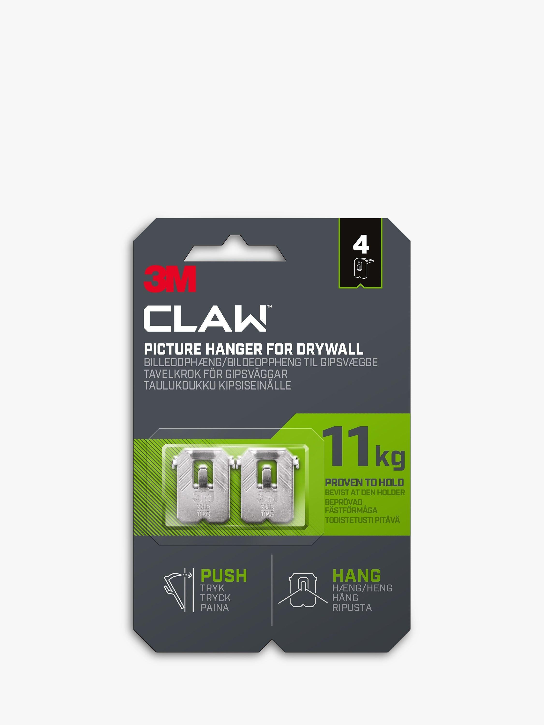 Drywall Picture Hanger with Hardened Steel Claws, Pack of 4, 11kg Capacity