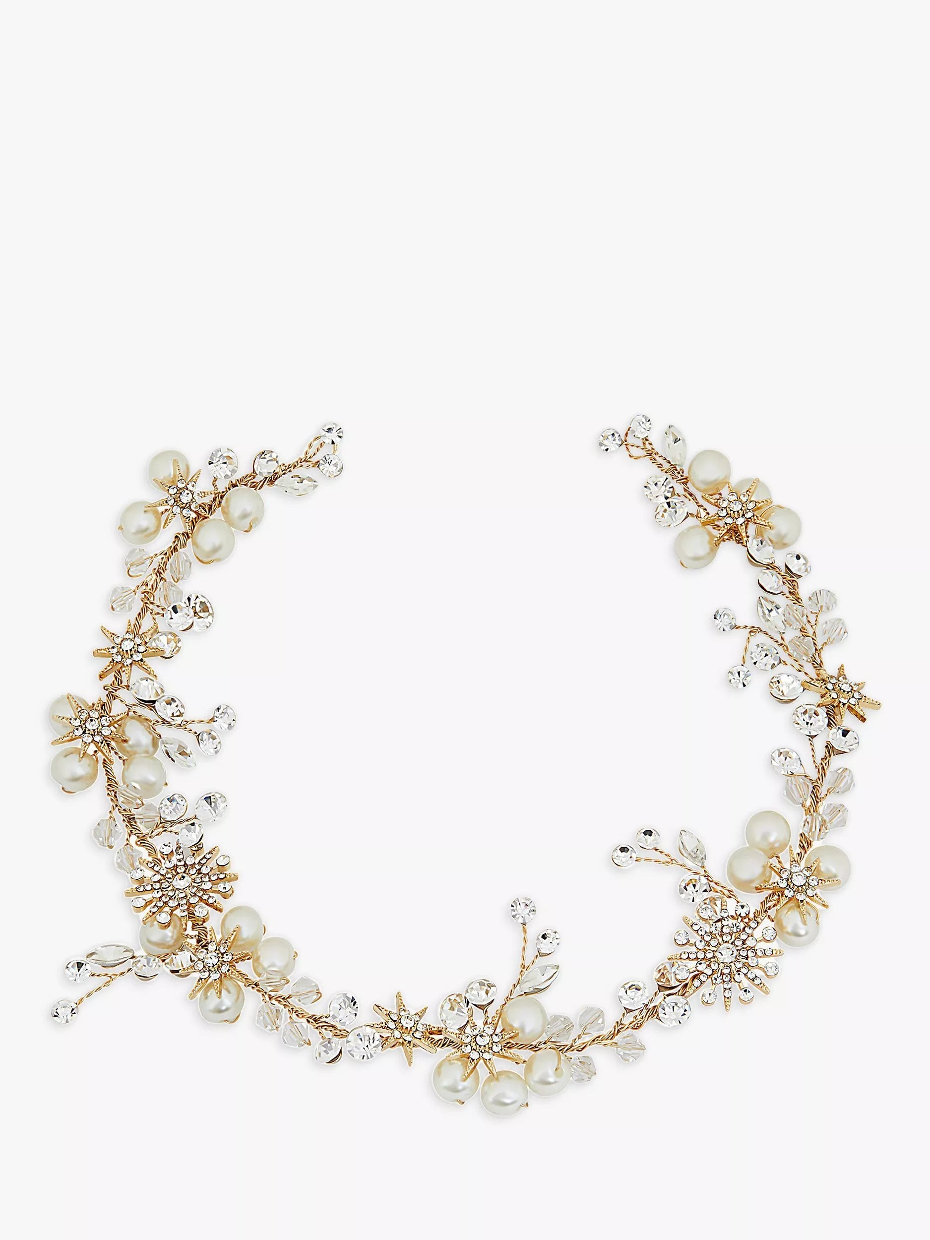 Jon Richard gold star pearl hair vine, UK version