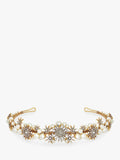 Star Pearl Gold Headband Tiara for Bridal Hair