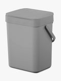 EKO grey food waste caddy 5 litre kitchen bin - British product