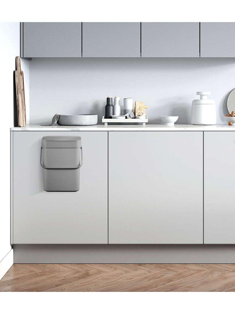 EKO grey food waste caddy 5 litre kitchen bin - British product