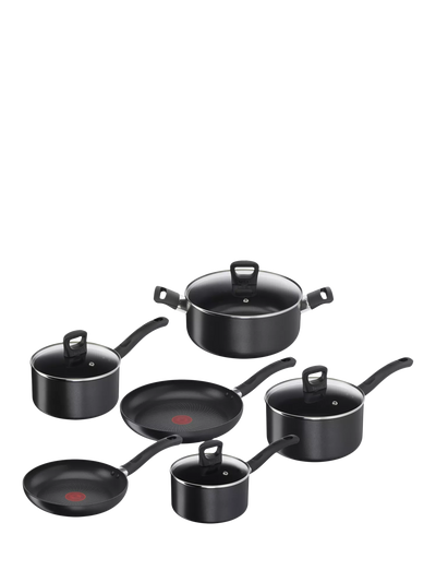 John Lewis Tefal Enhance Aluminium Non-Stick Frying Pan and Saucepan Cookware Set 6 Piece- Buy online at McGrocer