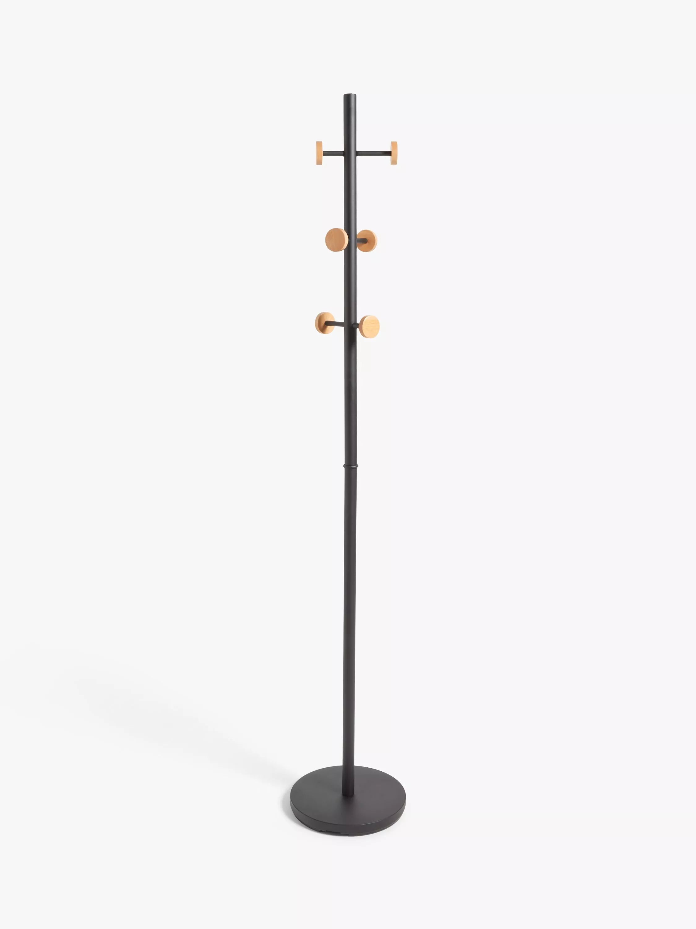 John Lewis coat stand with 6 wood hooks (British brand)