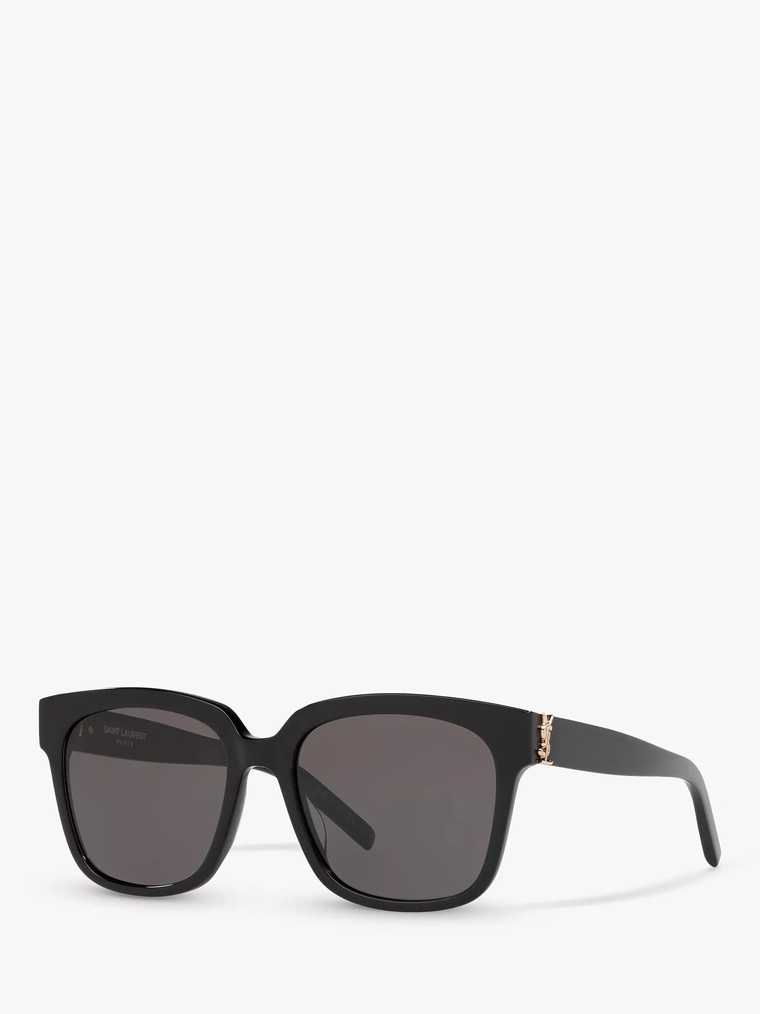 Yves Saint Laurent square sunglasses black frame grey lenses, imported from the UK