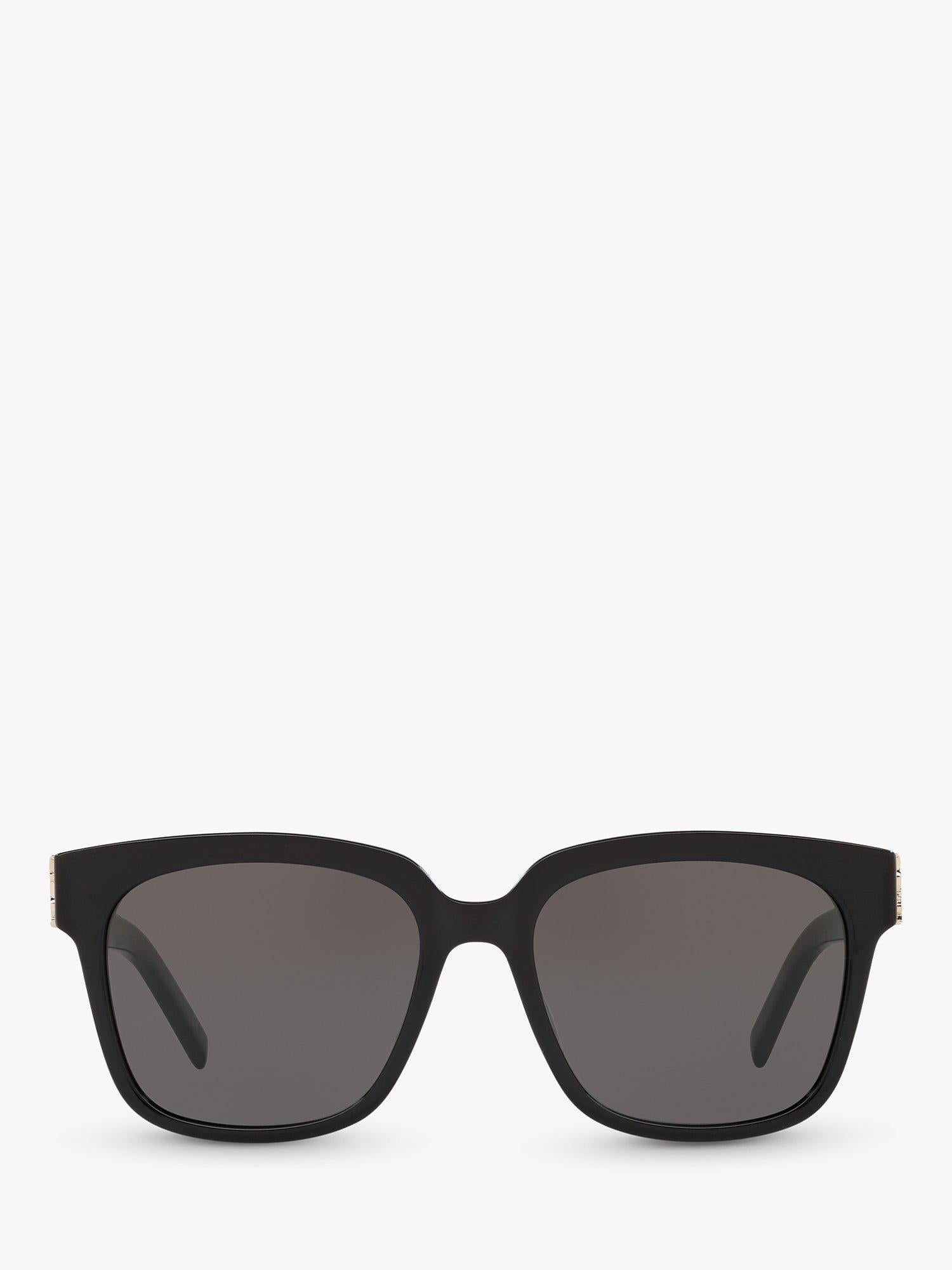 Yves Saint Laurent square sunglasses black frame grey lenses, imported from the UK