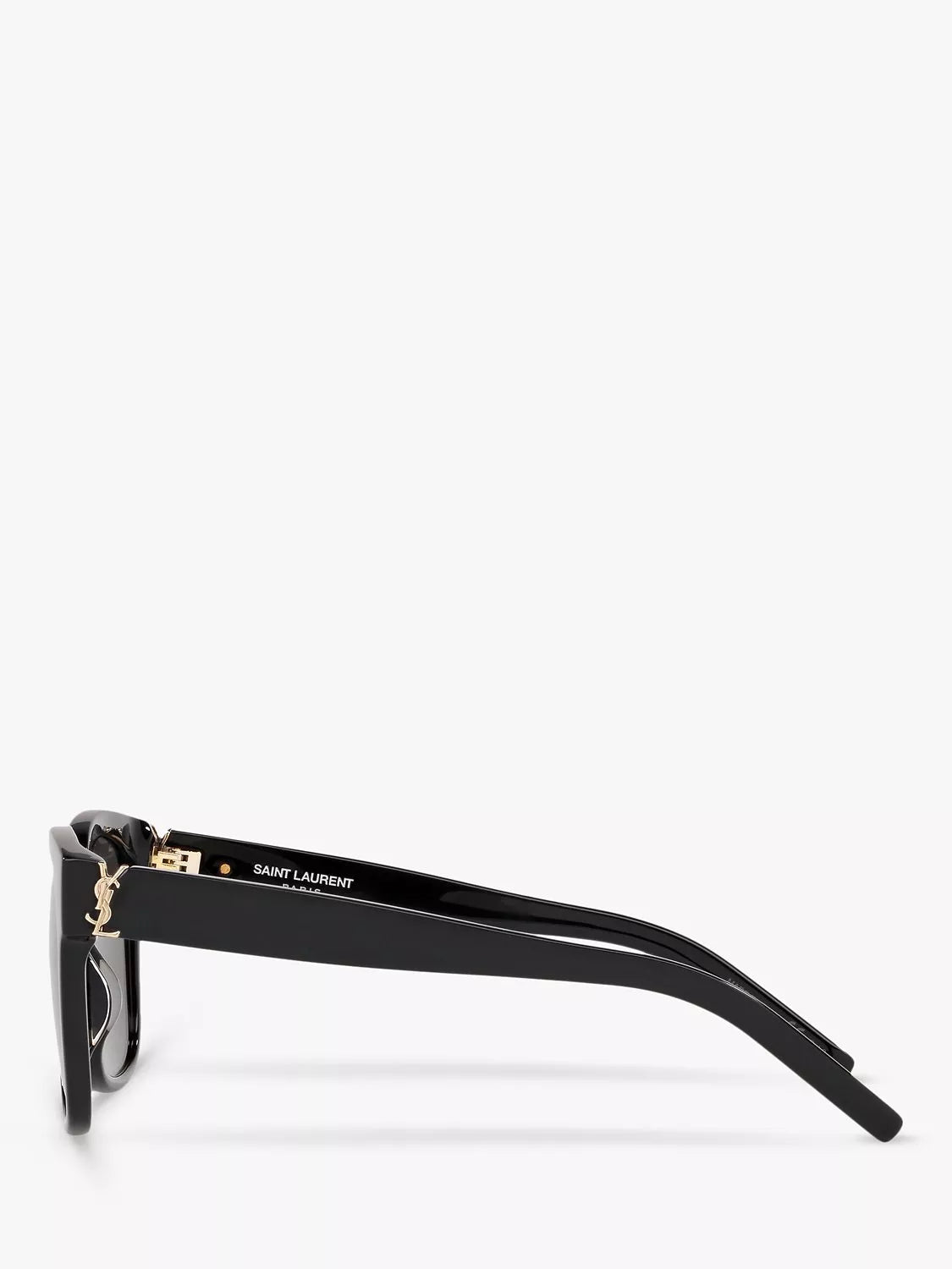 Yves Saint Laurent square sunglasses black frame grey lenses, imported from the UK