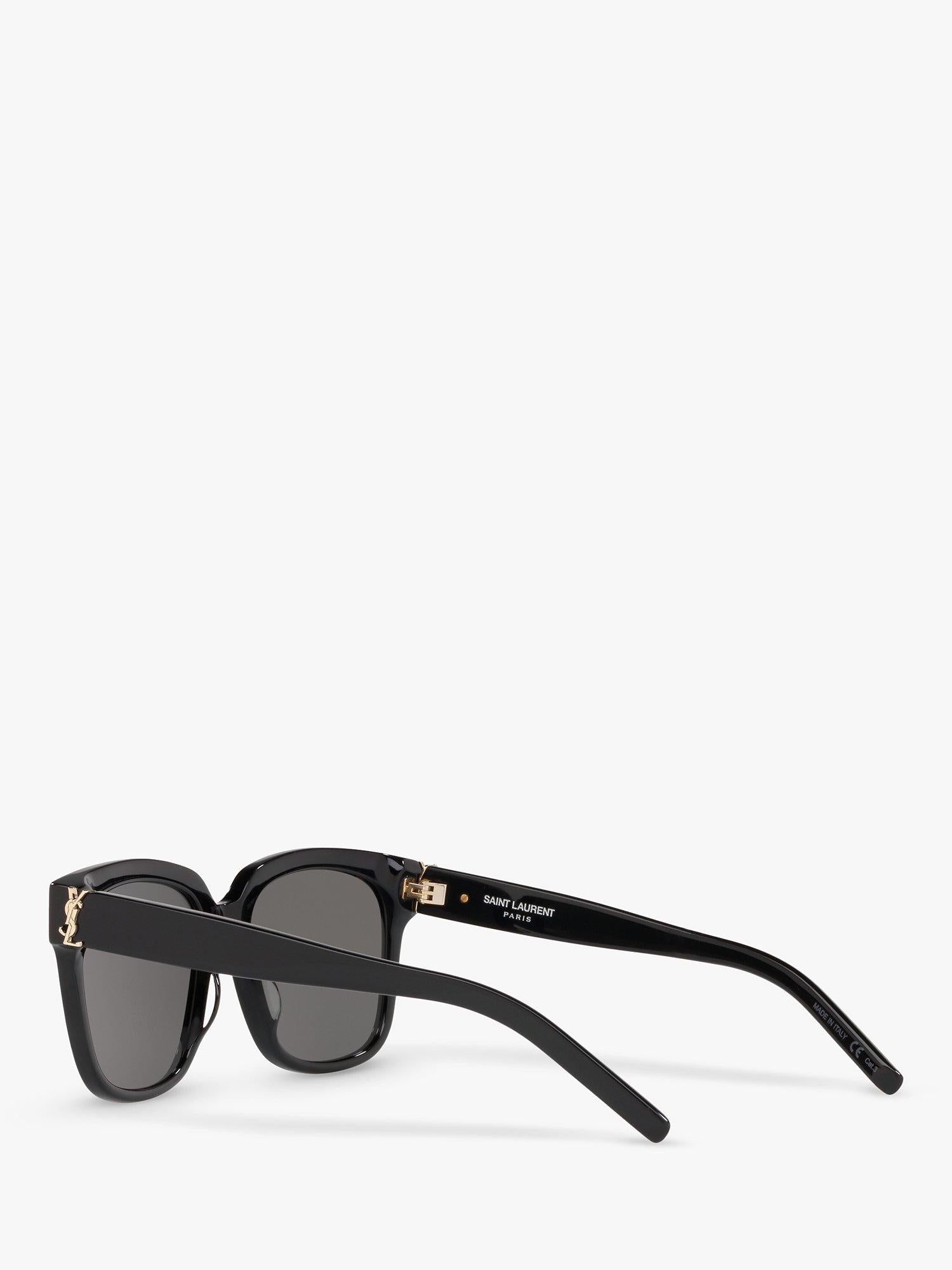 Yves Saint Laurent square sunglasses black frame grey lenses, imported from the UK