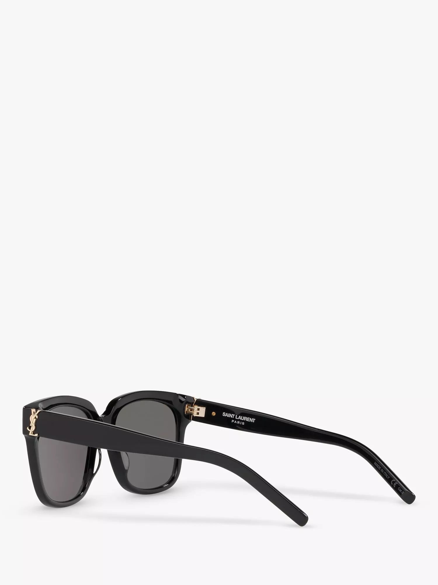 Yves Saint Laurent square sunglasses black frame grey lenses, imported from the UK