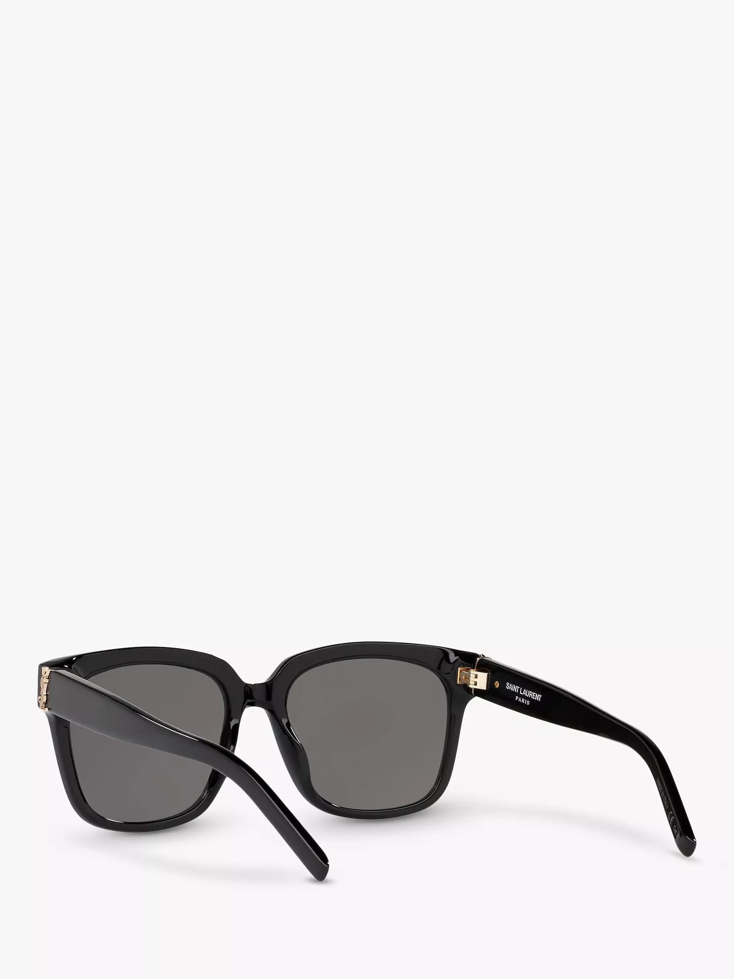 Yves Saint Laurent square sunglasses black frame grey lenses, imported from the UK