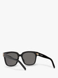Yves Saint Laurent square sunglasses black frame grey lenses, imported from the UK