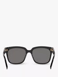 Yves Saint Laurent square sunglasses black frame grey lenses, imported from the UK