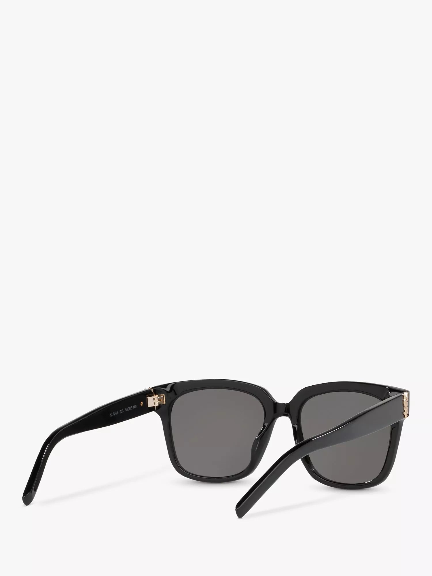 Yves Saint Laurent square sunglasses black frame grey lenses, imported from the UK