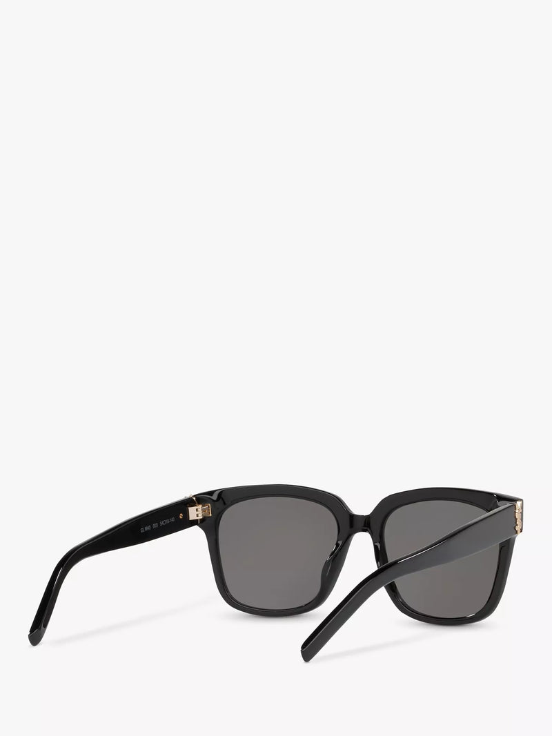 Yves Saint Laurent square sunglasses black frame grey lenses, imported from the UK