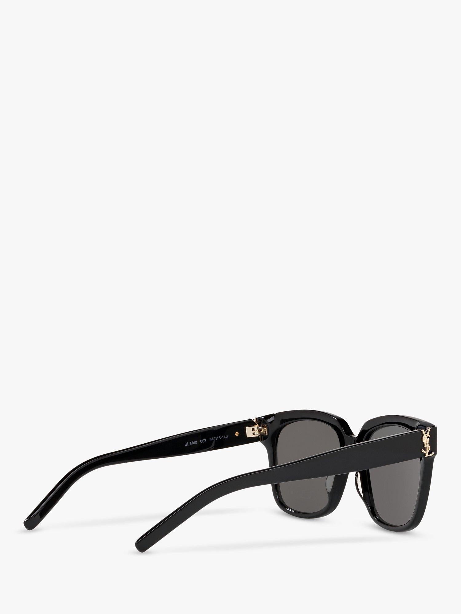 Yves Saint Laurent square sunglasses black frame grey lenses, imported from the UK