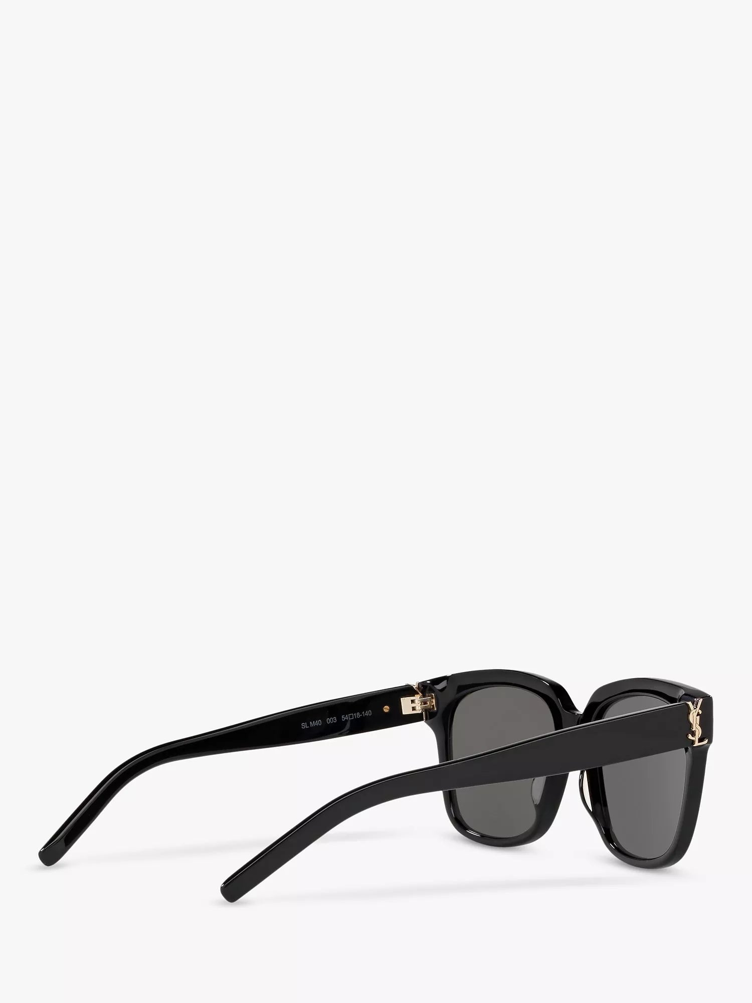 Yves Saint Laurent square sunglasses black frame grey lenses, imported from the UK