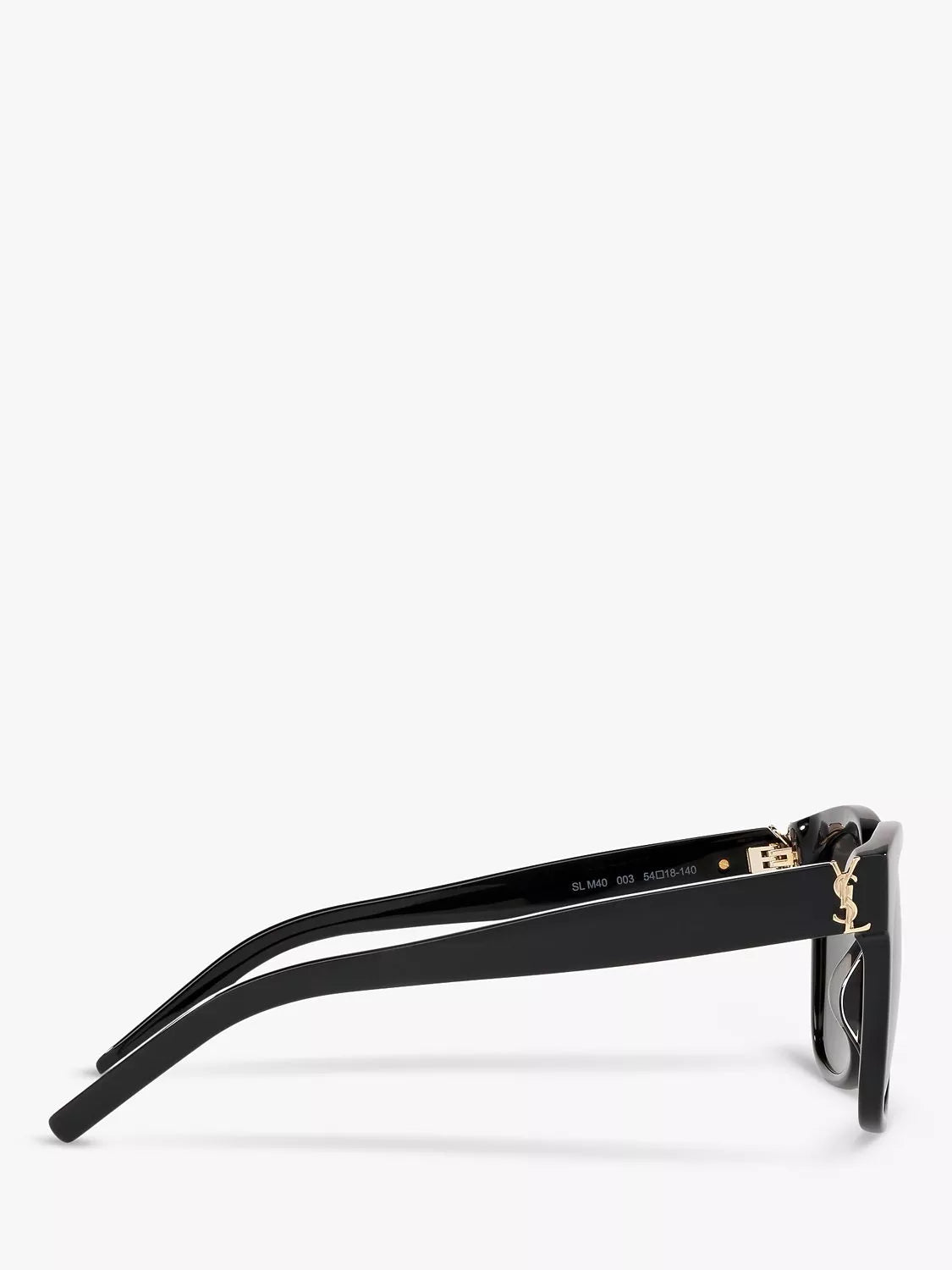 Yves Saint Laurent square sunglasses black frame grey lenses, imported from the UK