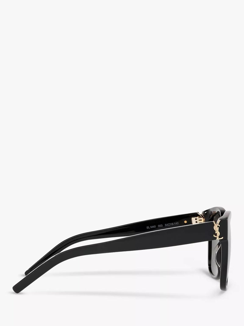 Yves Saint Laurent square sunglasses black frame grey lenses, imported from the UK