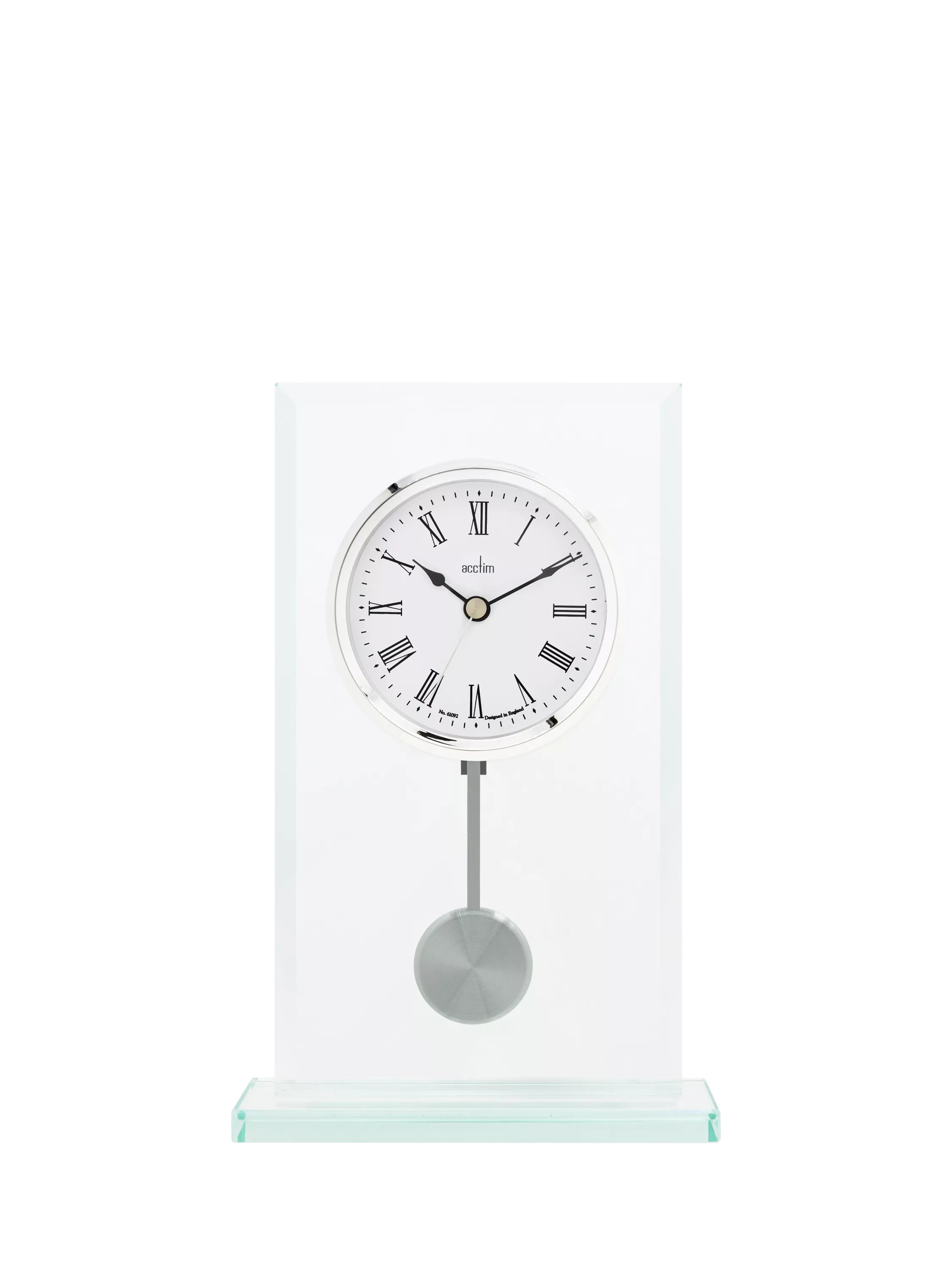 Acctim La Collina mantel clock Roman numerals 22cm glass, imported from the UK
