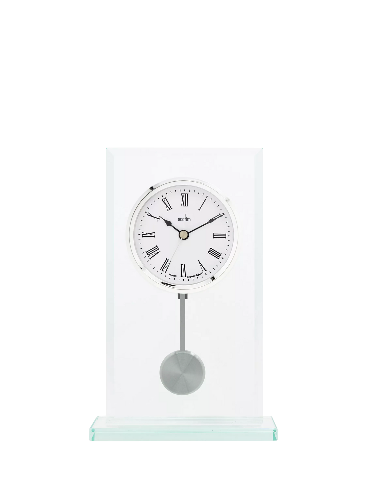 Acctim La Collina mantel clock Roman numerals 22cm glass, imported from the UK
