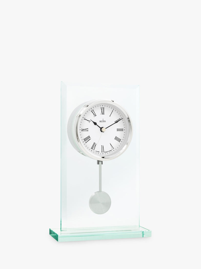 Acctim La Collina mantel clock Roman numerals 22cm glass, imported from the UK