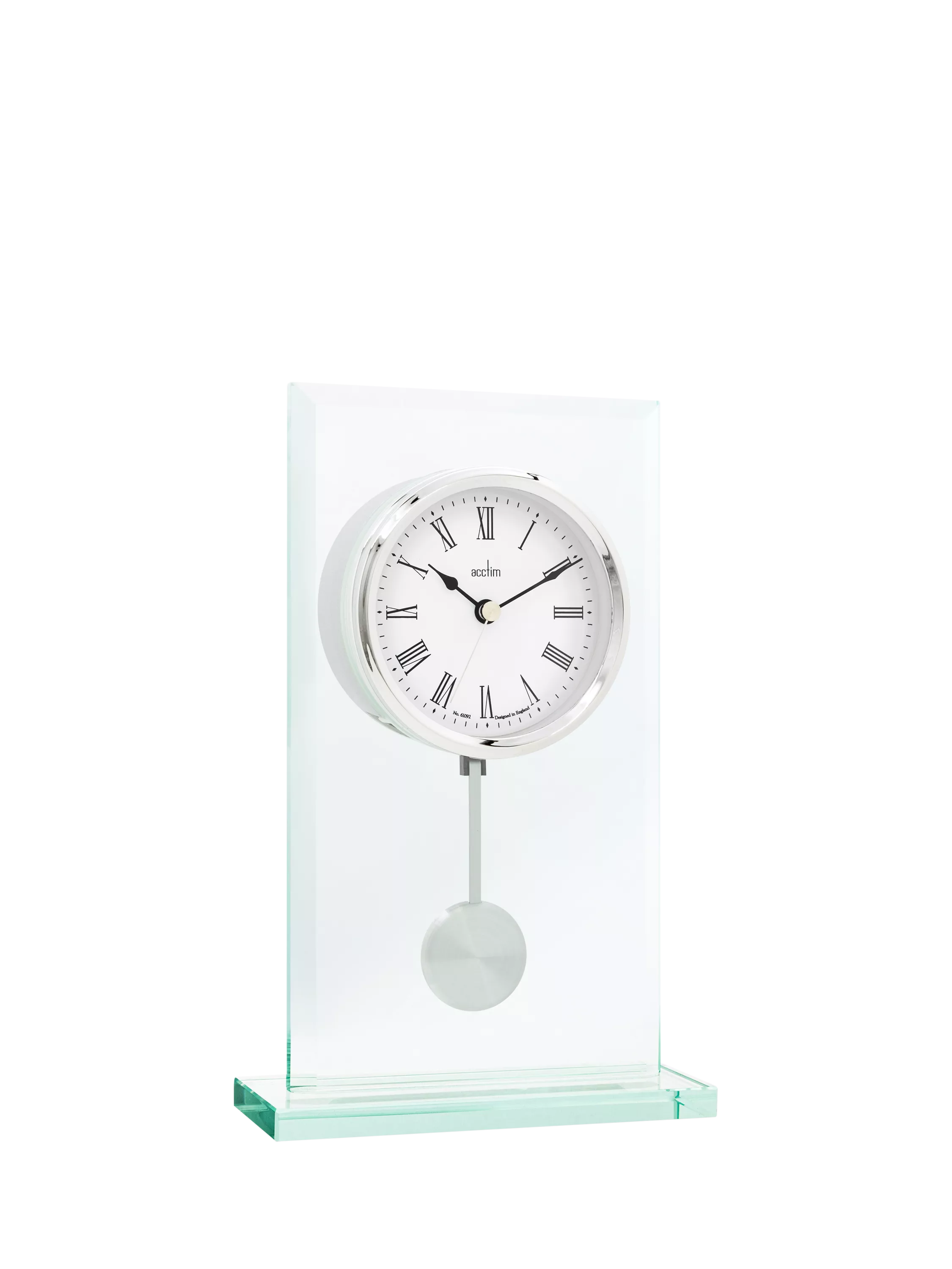 Acctim La Collina mantel clock Roman numerals 22cm glass, imported from the UK