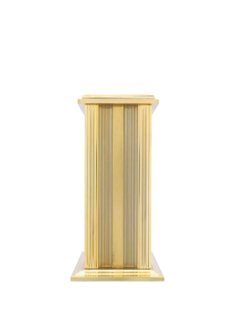 Acctim Gayhurst Roman numeral mantel clock gold, imported from the UK